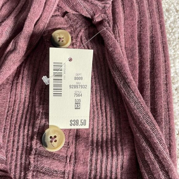 Aeropostale Lilac Ribbed Knit Cardigan XS - Picture 7 of 8